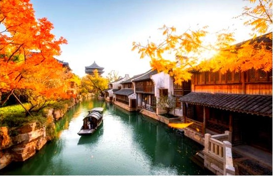 江南水鄉景觀示意