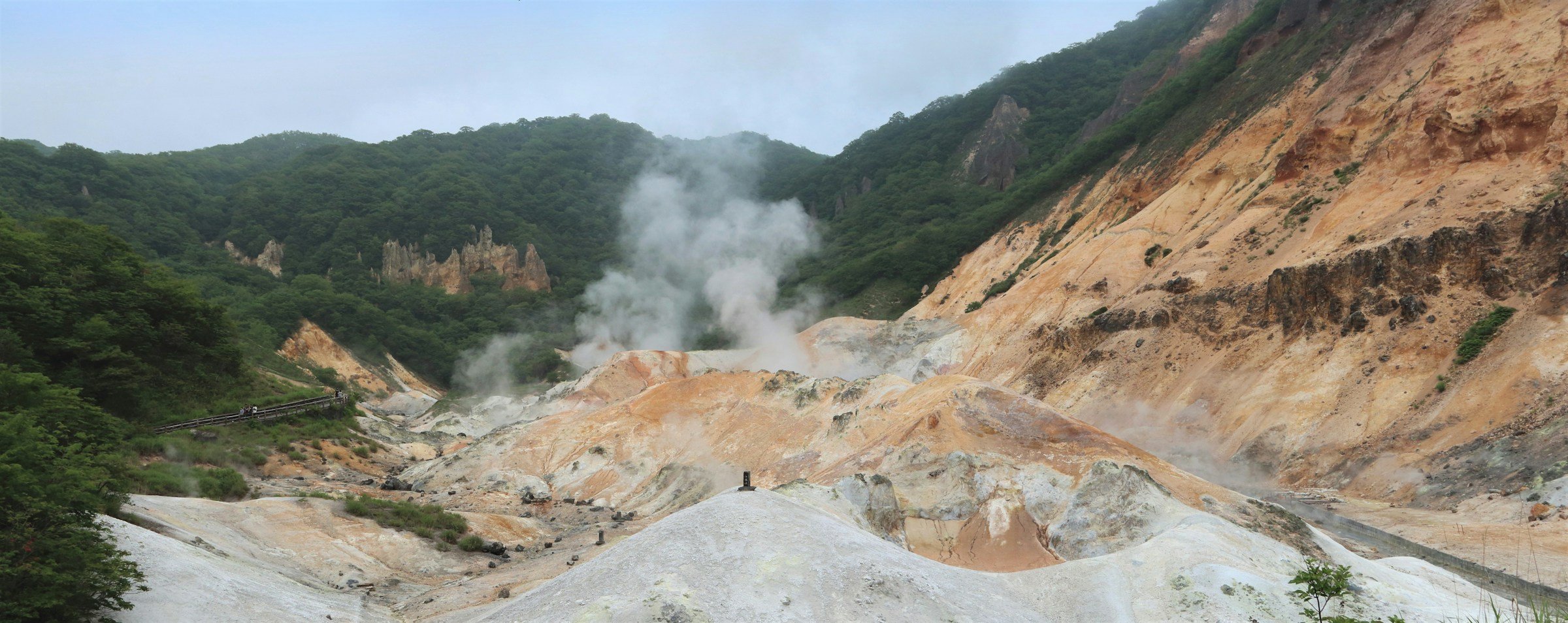 北海道登別地獄谷的火山地熱景觀
